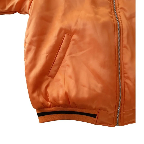 Birch and Stone Orange M Bear Bomber Jacket in Small - Picture 6 of 12